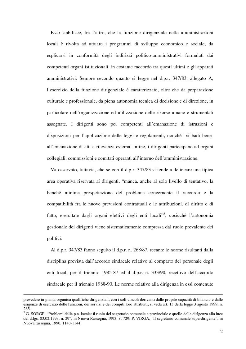 Anteprima della tesi: Evoluzioni della dirigenza locale con particolare riferimento al comandante della polizia locale, Pagina 2