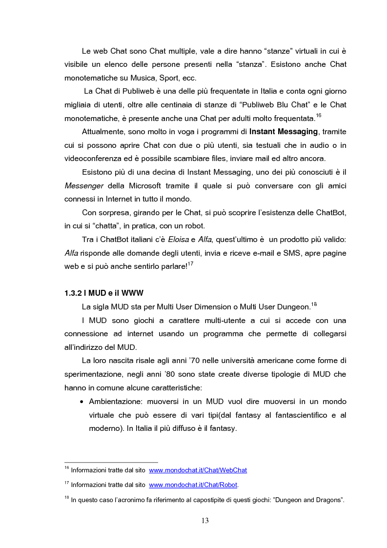 Anteprima della tesi: Fenomeni di internet dipendenza, Pagina 11