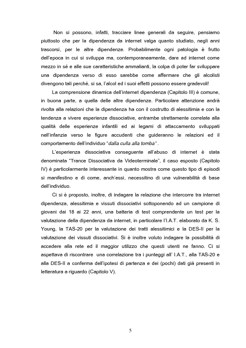 Anteprima della tesi: Fenomeni di internet dipendenza, Pagina 3