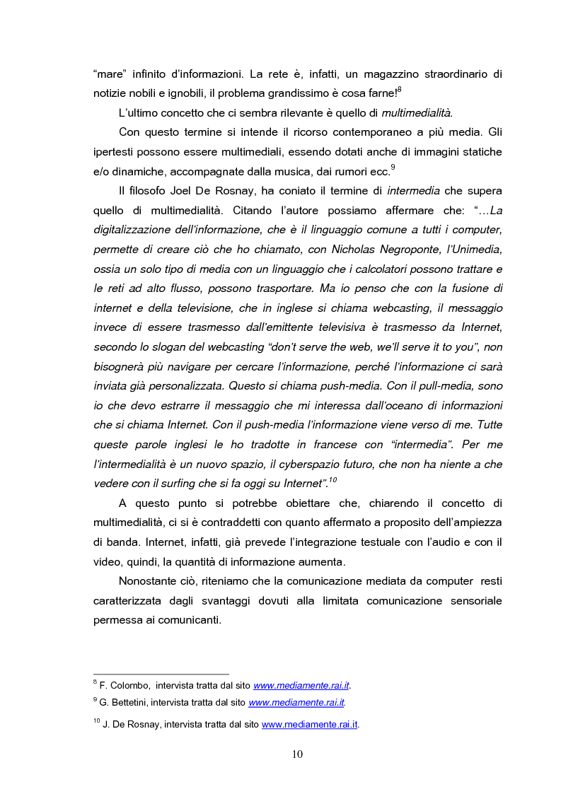 Anteprima della tesi: Fenomeni di internet dipendenza, Pagina 8
