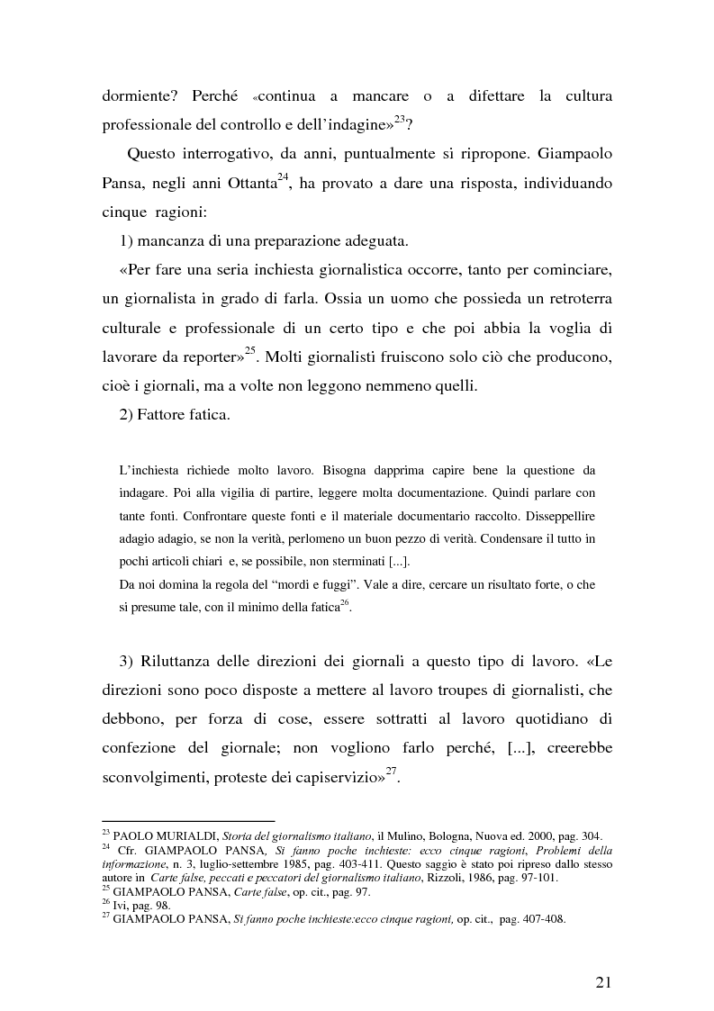 Anteprima della tesi: Il giornalismo investigativo italiano: il caso Alpi-Hrovatin, Pagina 15