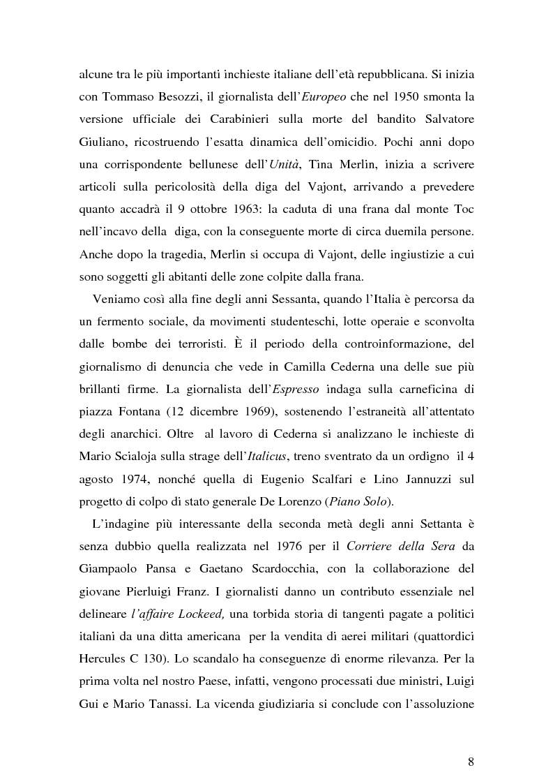 Anteprima della tesi: Il giornalismo investigativo italiano: il caso Alpi-Hrovatin, Pagina 2