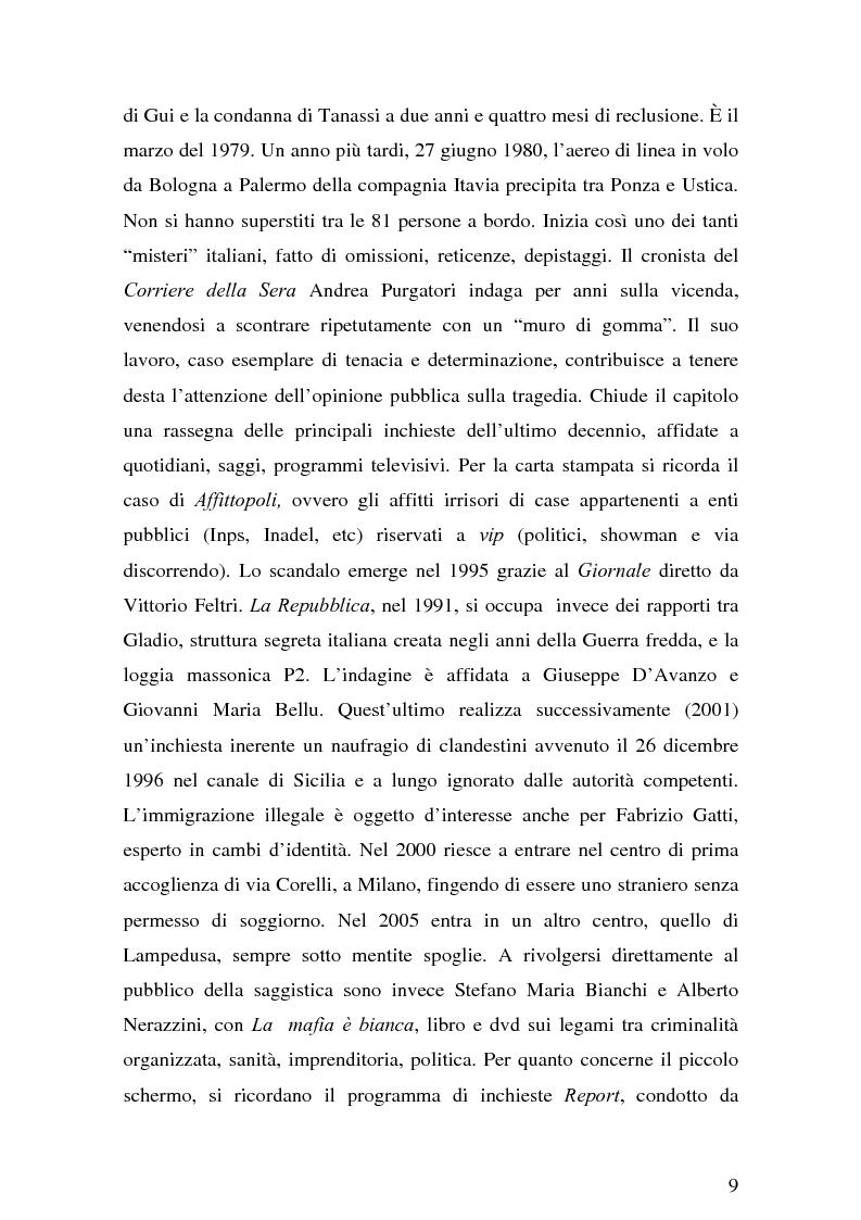 Anteprima della tesi: Il giornalismo investigativo italiano: il caso Alpi-Hrovatin, Pagina 3