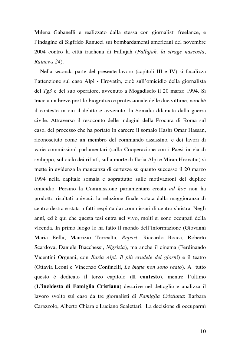 Anteprima della tesi: Il giornalismo investigativo italiano: il caso Alpi-Hrovatin, Pagina 4