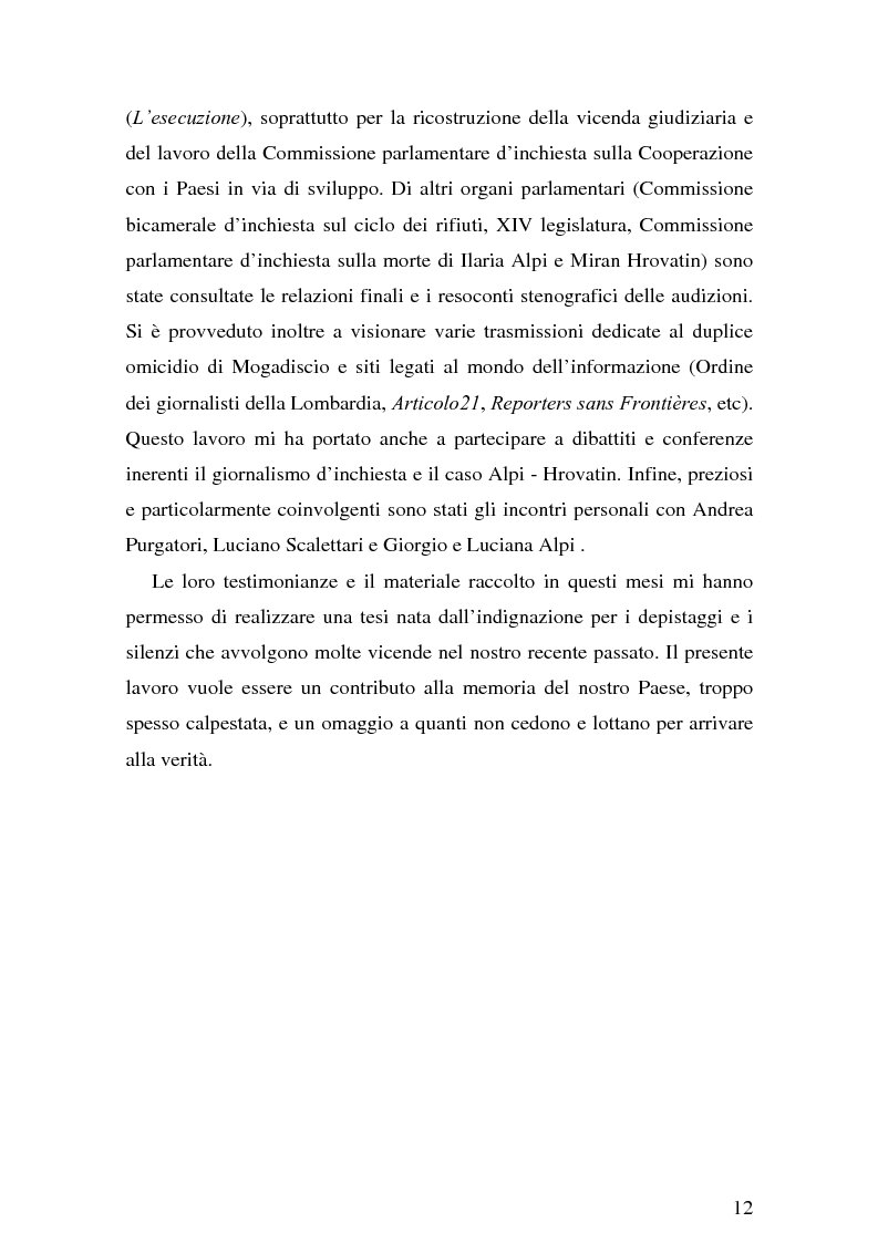 Anteprima della tesi: Il giornalismo investigativo italiano: il caso Alpi-Hrovatin, Pagina 6