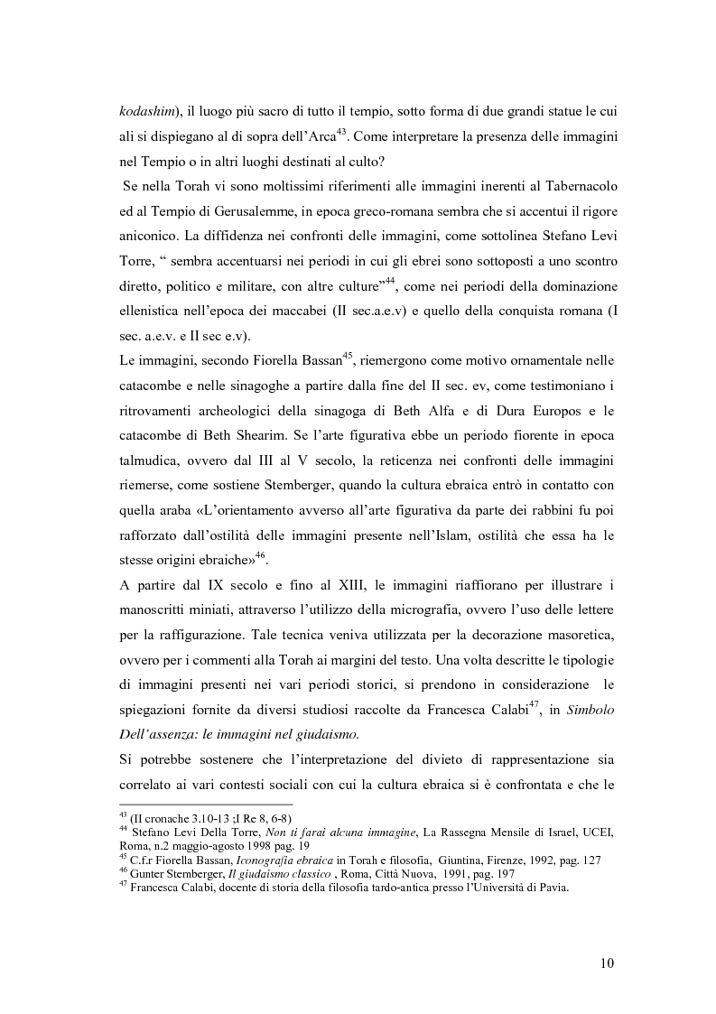 Anteprima della tesi: Il divieto di rappresentazione nell'ebraismo, Pagina 10