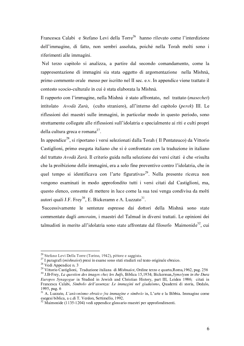 Anteprima della tesi: Il divieto di rappresentazione nell'ebraismo, Pagina 6