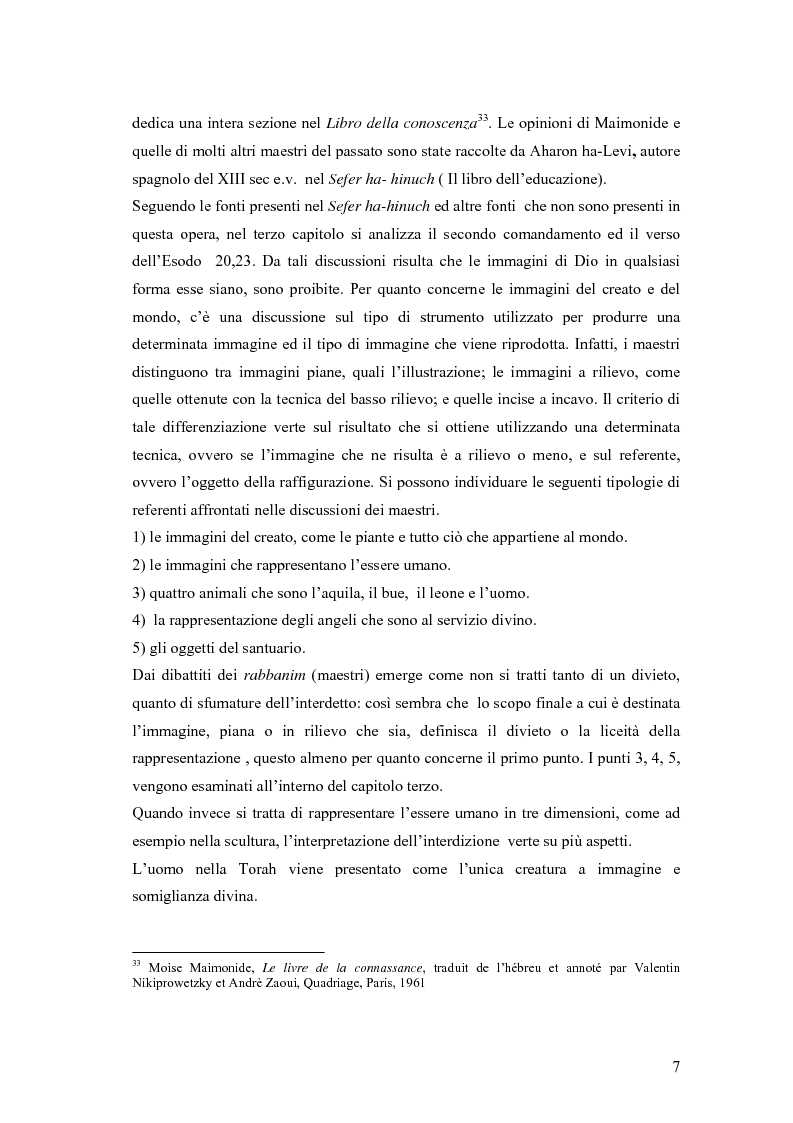 Anteprima della tesi: Il divieto di rappresentazione nell'ebraismo, Pagina 7