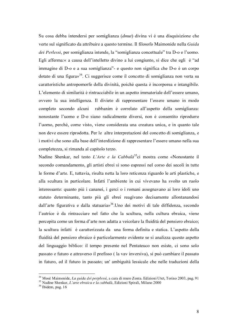 Anteprima della tesi: Il divieto di rappresentazione nell'ebraismo, Pagina 8