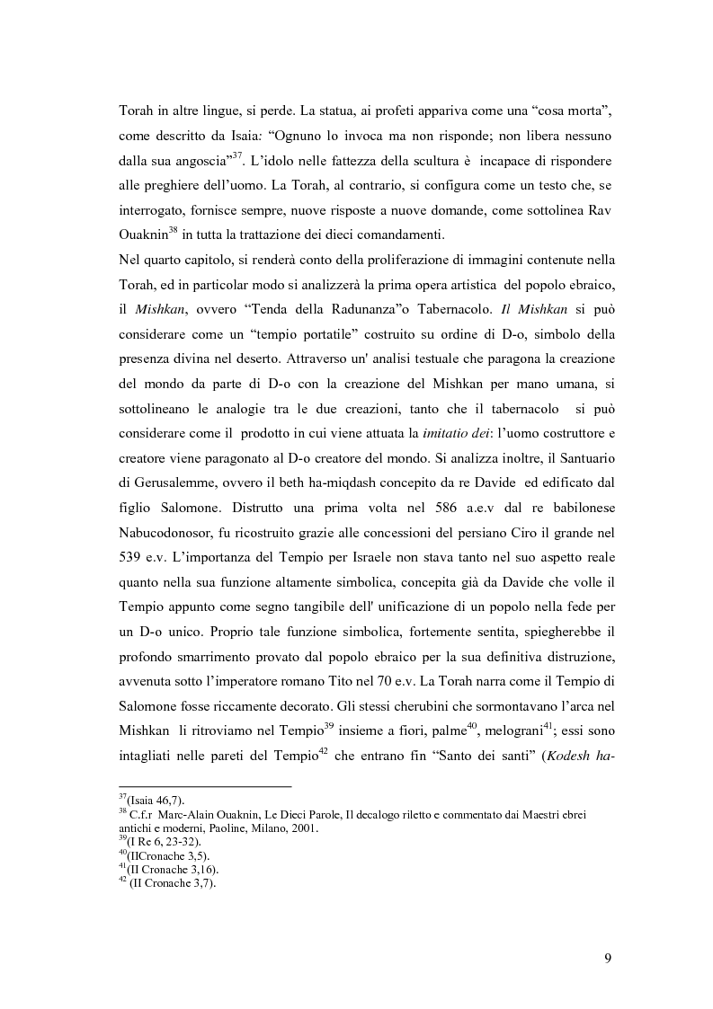 Anteprima della tesi: Il divieto di rappresentazione nell'ebraismo, Pagina 9