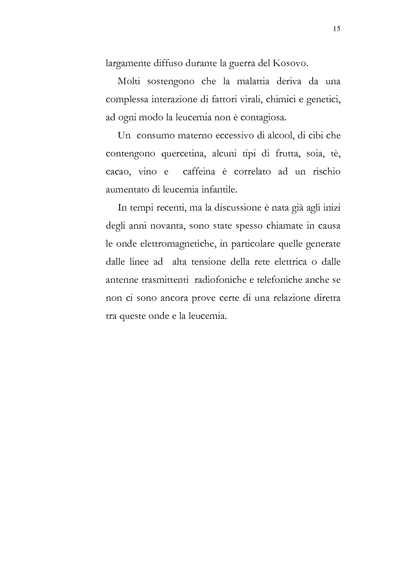 Anteprima della tesi: Aspetti psicologici della leucemia infantile, Pagina 15