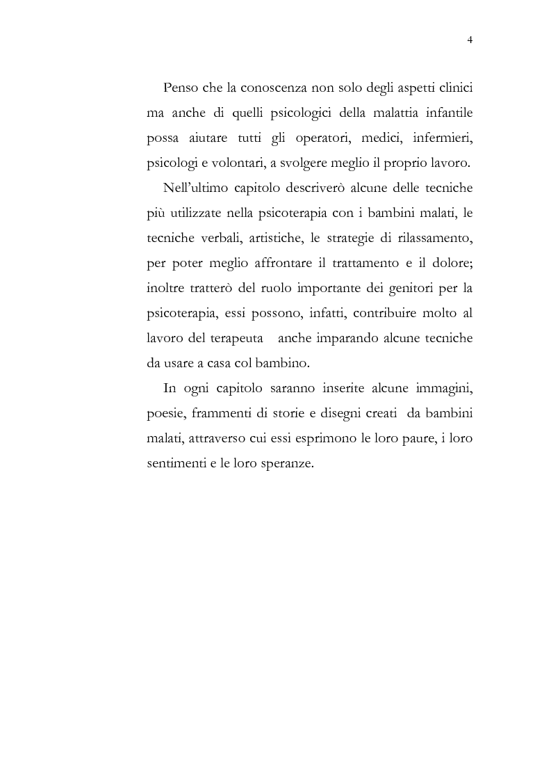 Anteprima della tesi: Aspetti psicologici della leucemia infantile, Pagina 4