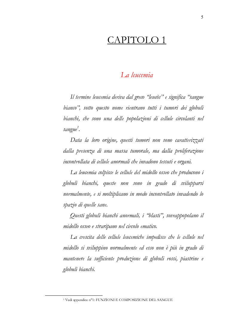 Anteprima della tesi: Aspetti psicologici della leucemia infantile, Pagina 5