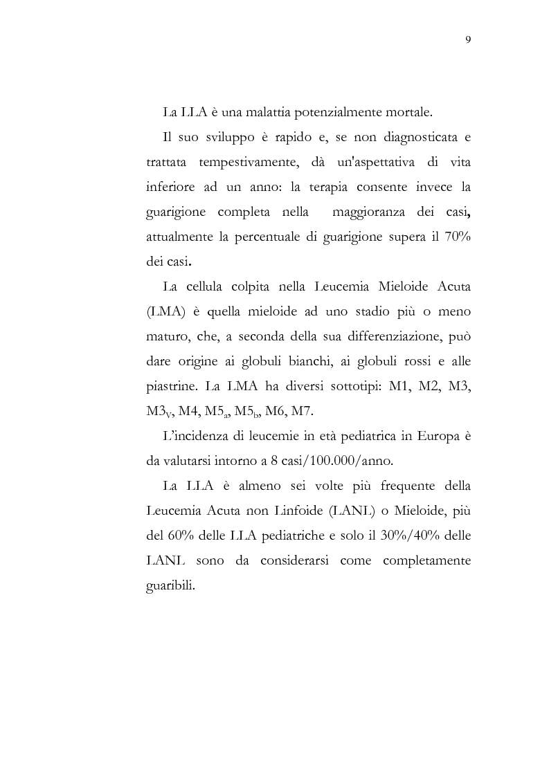 Anteprima della tesi: Aspetti psicologici della leucemia infantile, Pagina 9