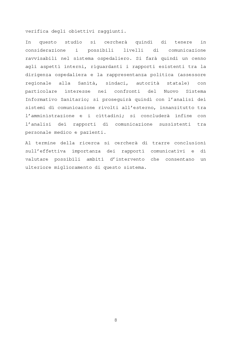 Anteprima della tesi: La comunicazione nella sanità: l'evoluzione dei rapporti tra l'amministrazione e l'utenza, Pagina 2