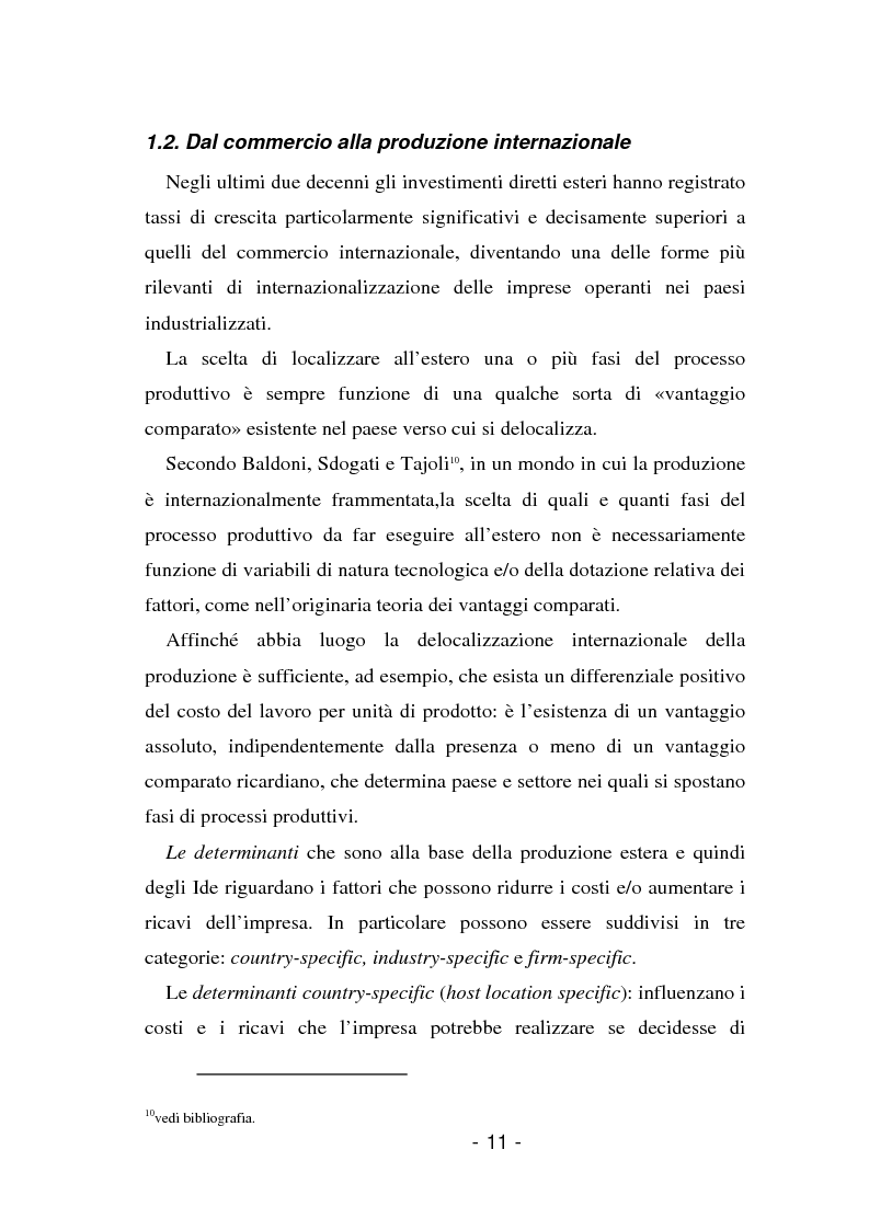 Anteprima della tesi: L'insediamento produttivo all'estero, Pagina 8