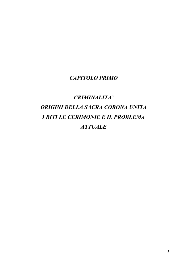 Anteprima della tesi: Politica della Sicurezza: Lotta alla criminalità Ionico Salentina, Pagina 2