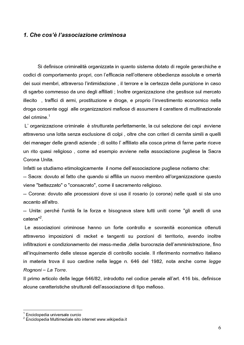 Anteprima della tesi: Politica della Sicurezza: Lotta alla criminalità Ionico Salentina, Pagina 3