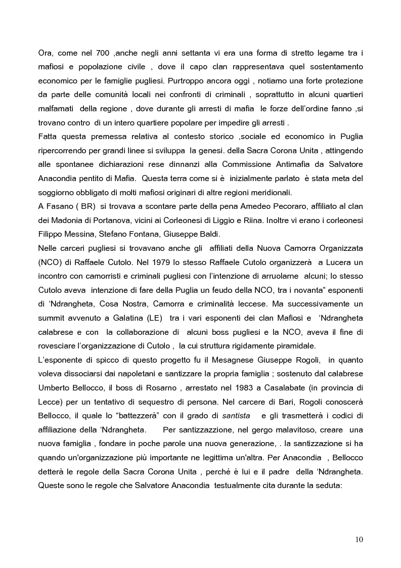 Anteprima della tesi: Politica della Sicurezza: Lotta alla criminalità Ionico Salentina, Pagina 7