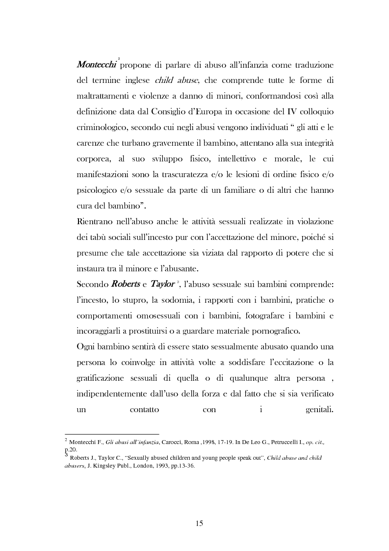 Anteprima della tesi: L'analisi del discorso di un caso di abuso minorile presente nella Casa Famiglia "S.O.S. adolescenza", Pagina 12