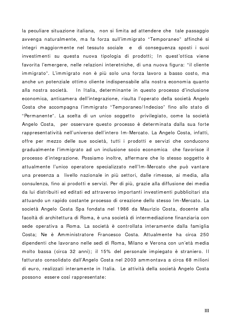 Anteprima della tesi: Il Cliente Immigrato: il caso Angelo Costa, Pagina 3