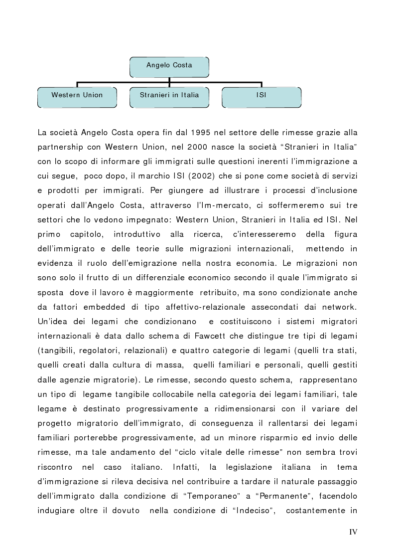 Anteprima della tesi: Il Cliente Immigrato: il caso Angelo Costa, Pagina 4