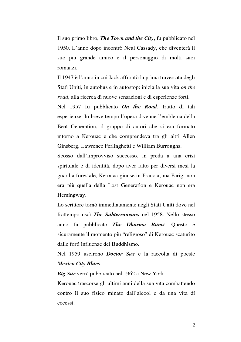 Anteprima della tesi: Il viaggio autobiografico di Jack Kerouac, Pagina 2