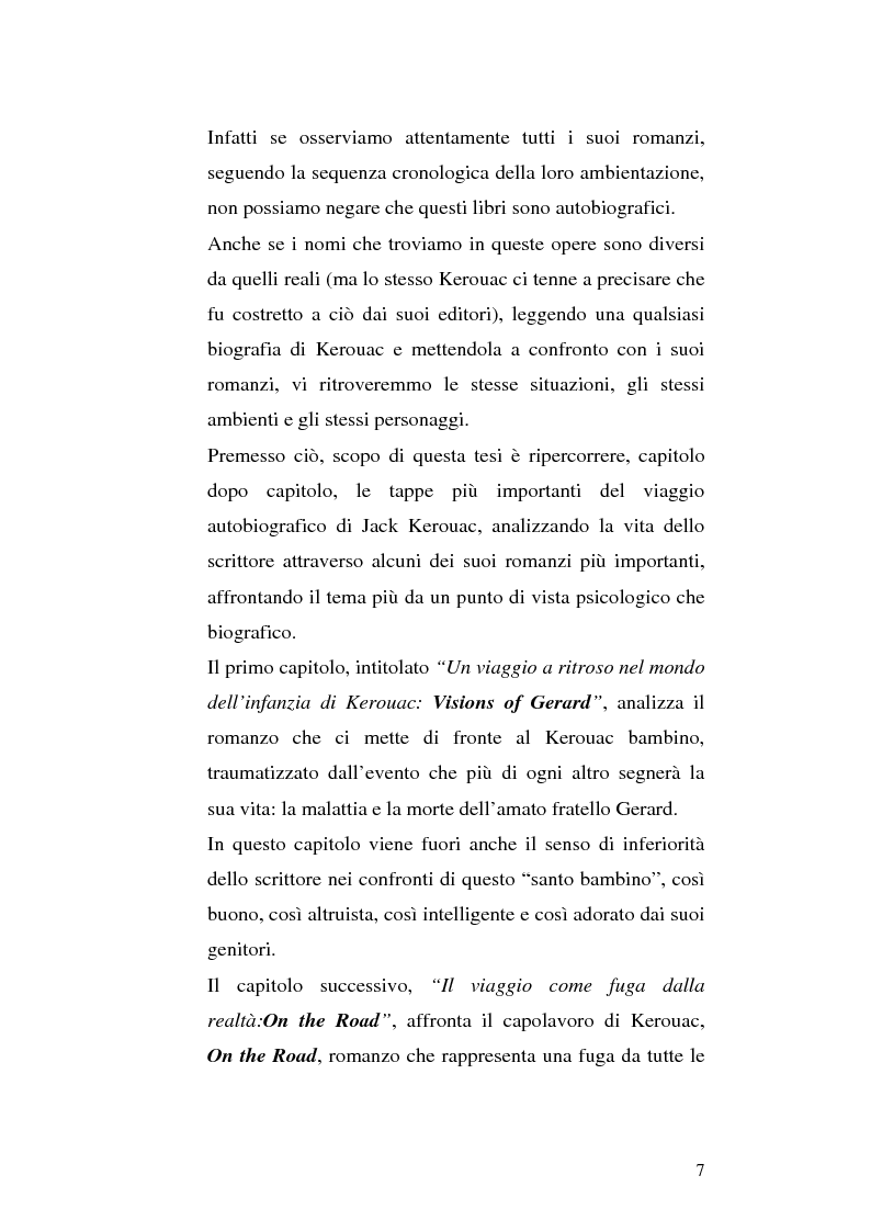 Anteprima della tesi: Il viaggio autobiografico di Jack Kerouac, Pagina 7