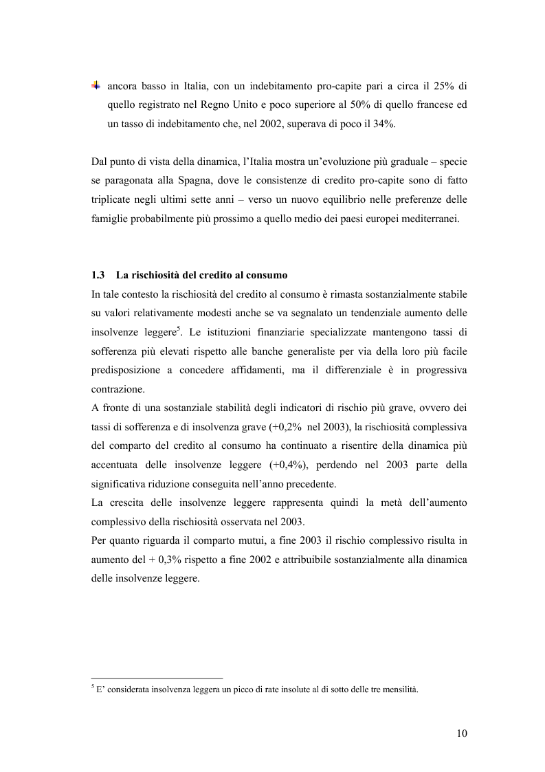 Anteprima della tesi: La valutazione della solvibilità del cliente nelle società di credito al consumo. Il caso Santander Consumer Bank., Pagina 7
