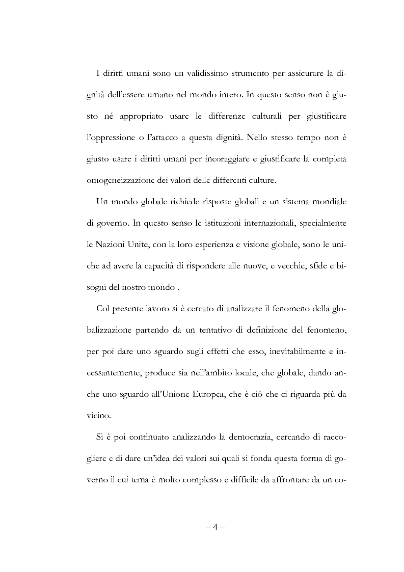 Anteprima della tesi: Globalizzazione, democrazia e diritti umani, Pagina 4