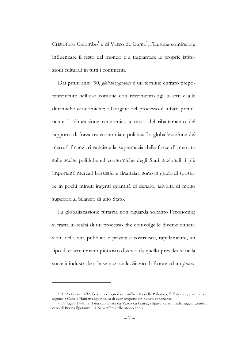 Anteprima della tesi: Globalizzazione, democrazia e diritti umani, Pagina 7