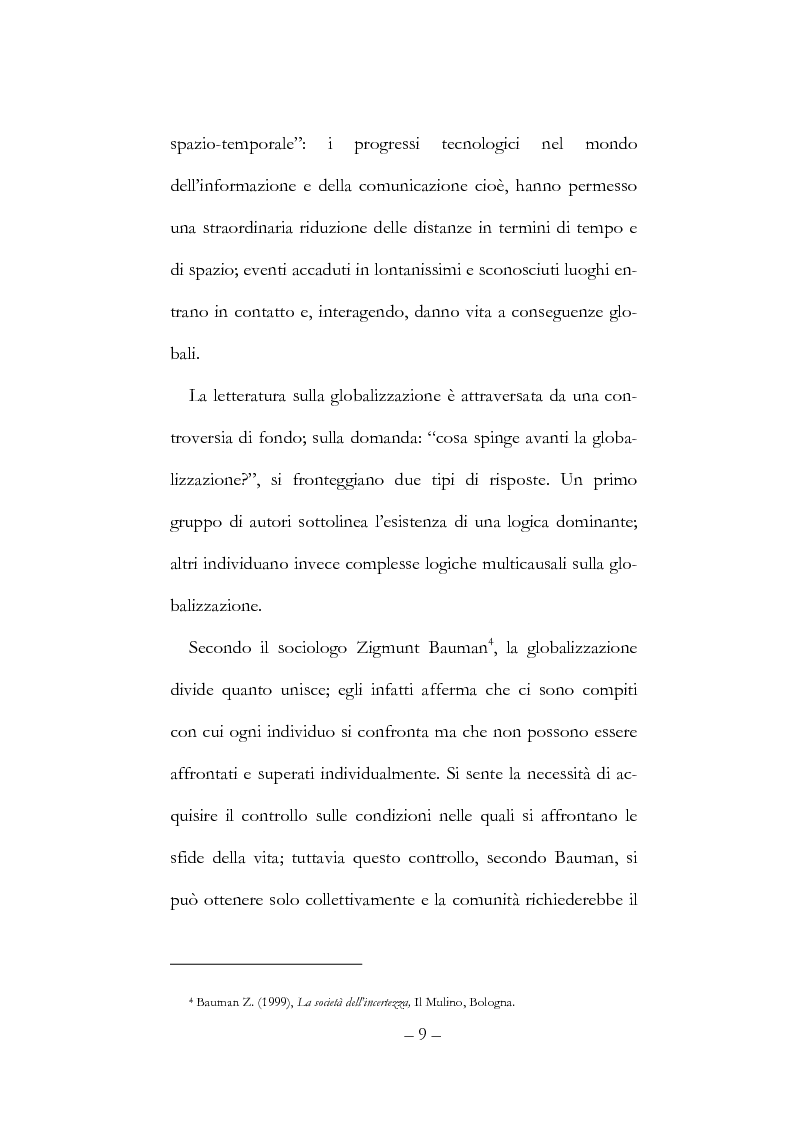 Anteprima della tesi: Globalizzazione, democrazia e diritti umani, Pagina 9