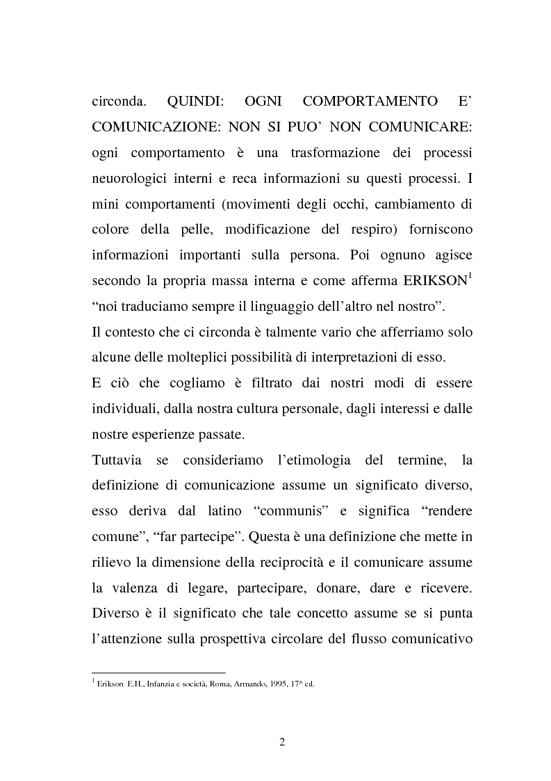 Anteprima della tesi: La comunicazione e l'educazione a scuola: analisi e proposte, Pagina 12