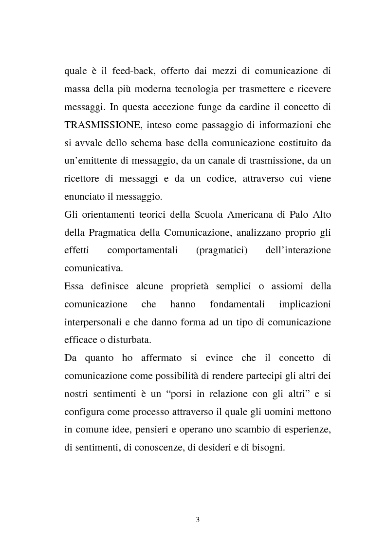 Anteprima della tesi: La comunicazione e l'educazione a scuola: analisi e proposte, Pagina 13