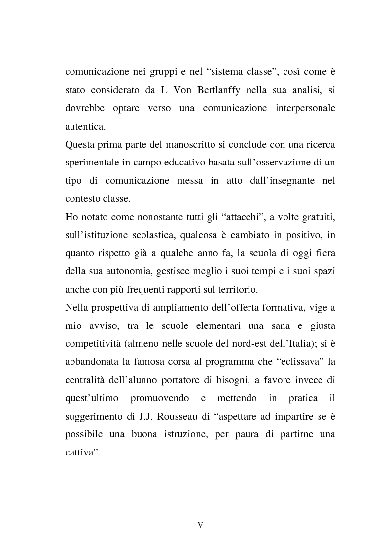 Anteprima della tesi: La comunicazione e l'educazione a scuola: analisi e proposte, Pagina 3