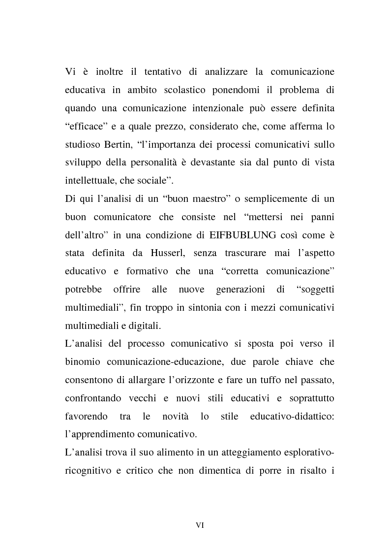 Anteprima della tesi: La comunicazione e l'educazione a scuola: analisi e proposte, Pagina 4