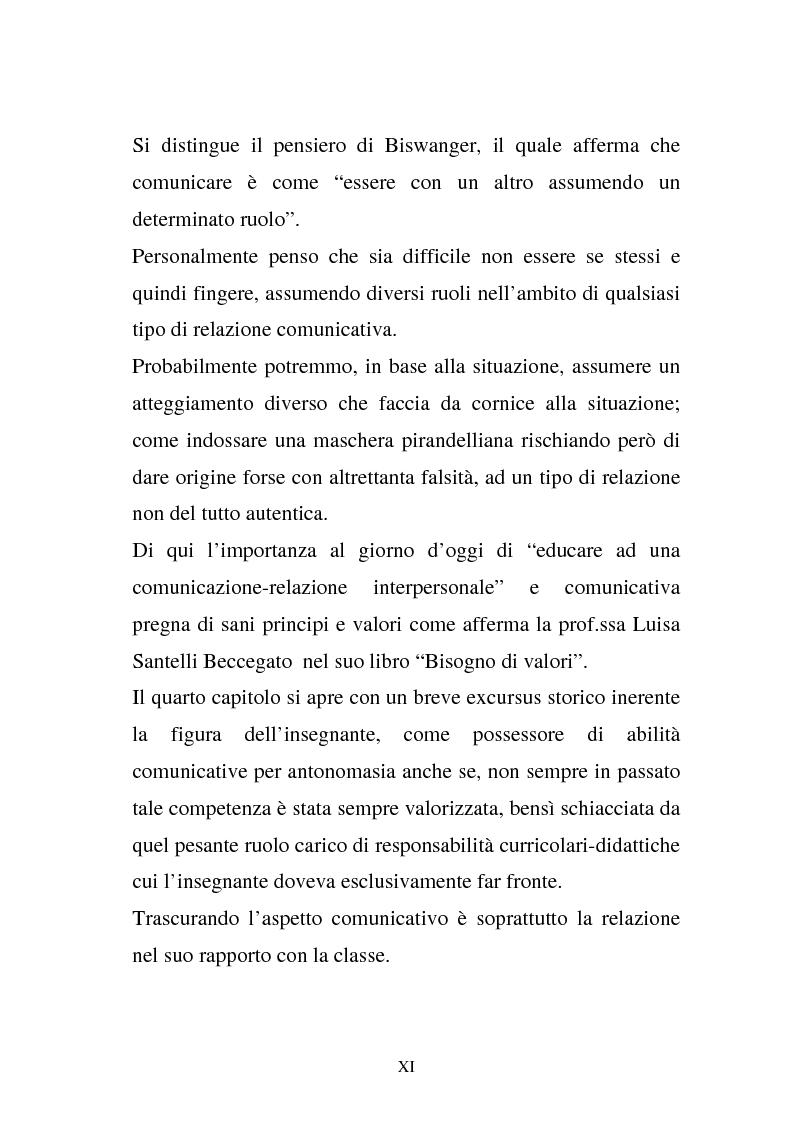 Anteprima della tesi: La comunicazione e l'educazione a scuola: analisi e proposte, Pagina 9