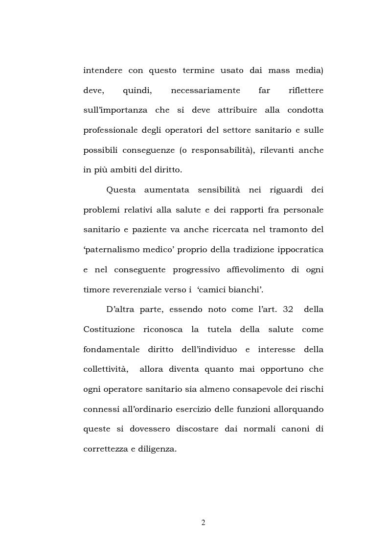 Anteprima della tesi: La responsabilità civile: aspetti generali e nell'ambito della professione infermieristica, Pagina 2