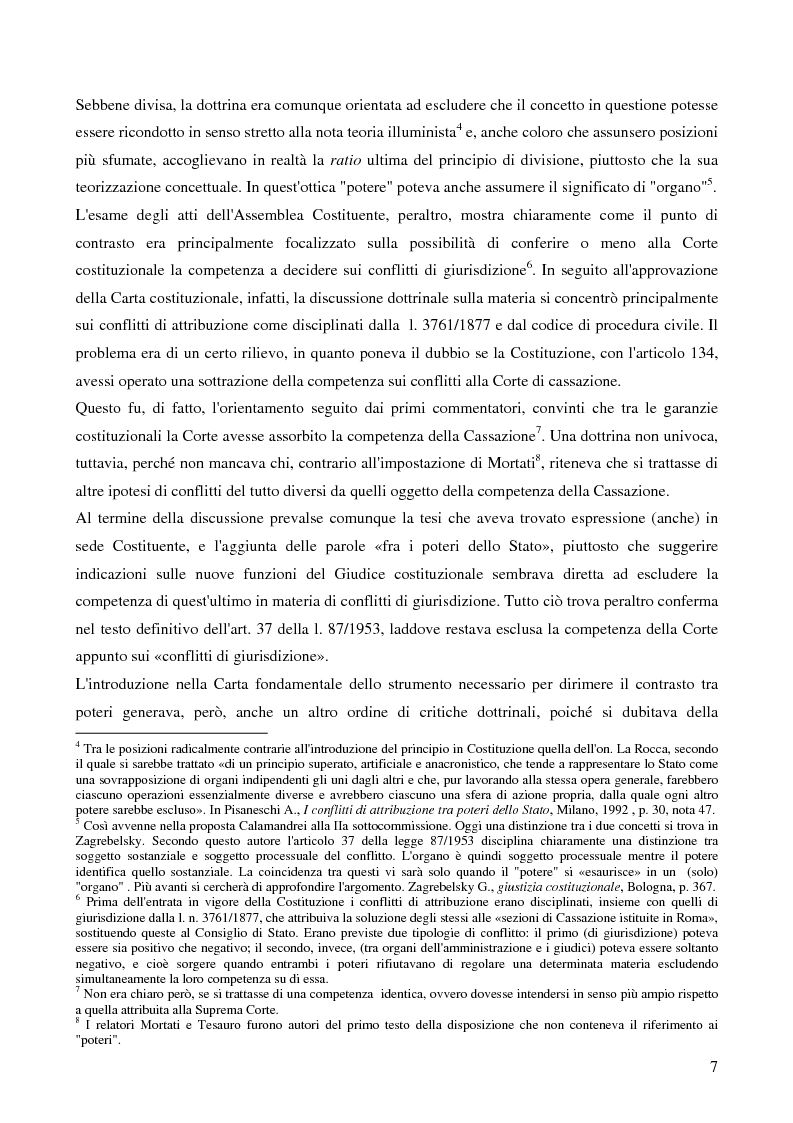 Anteprima della tesi: Il potere di sollevare un conflitto interorganico come potere esauribile ''uno actu''. Il caso della sentenza n°116 del 2003 della corte costituzionale, Pagina 5