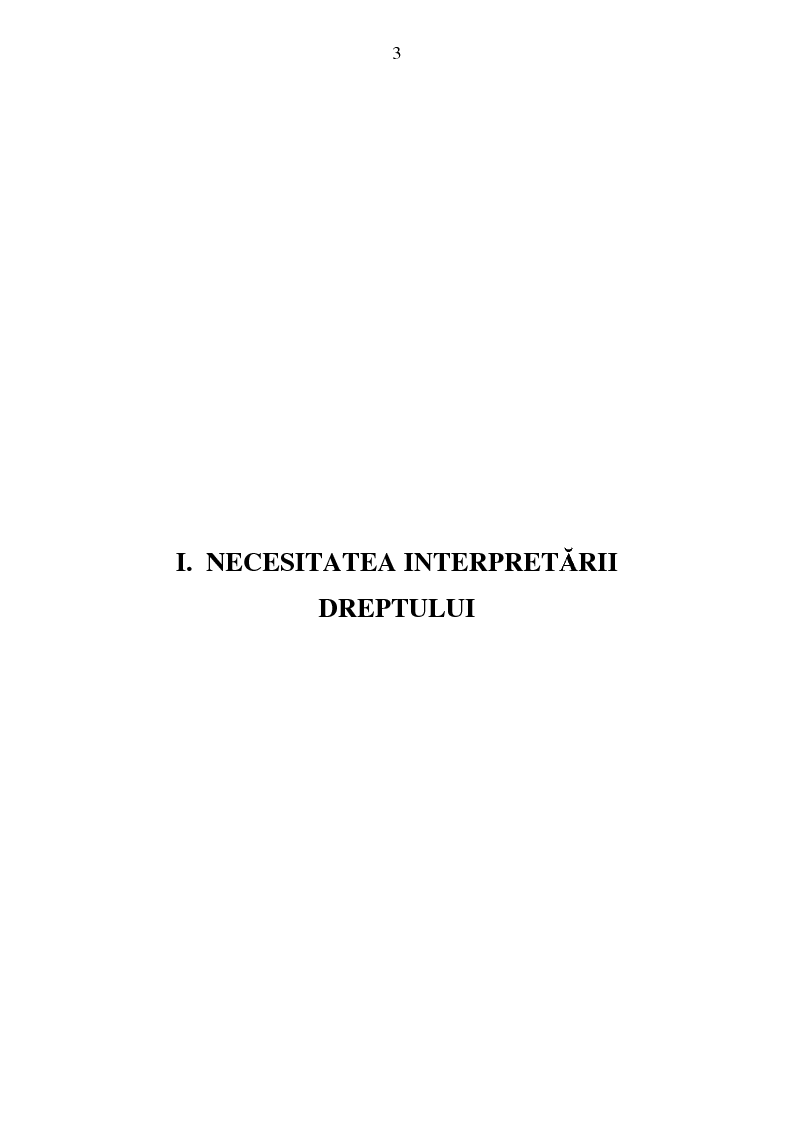 Anteprima della tesi: Interpretarea normelor juridice, Pagina 1