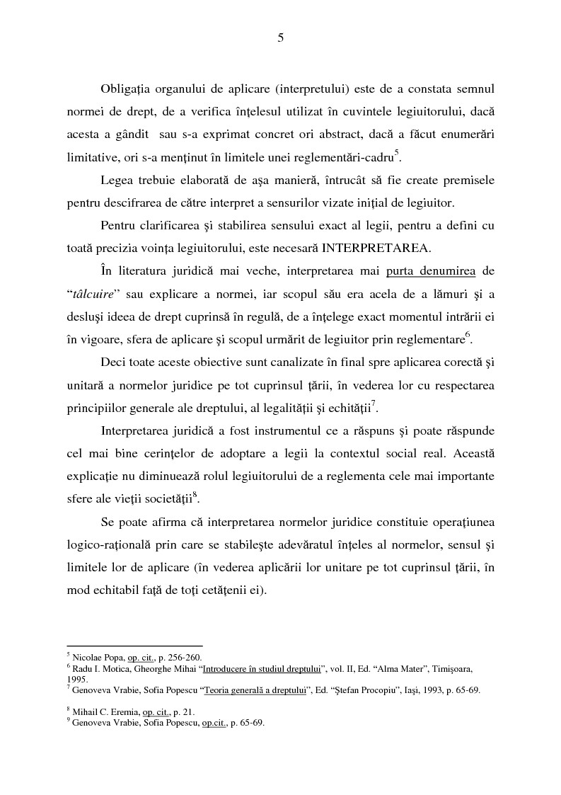 Anteprima della tesi: Interpretarea normelor juridice, Pagina 3