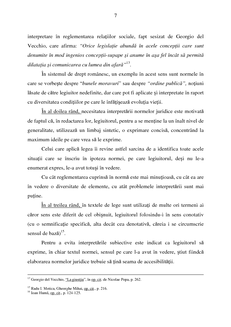 Anteprima della tesi: Interpretarea normelor juridice, Pagina 5