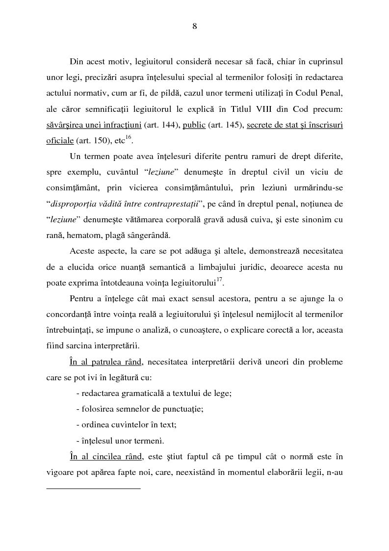 Anteprima della tesi: Interpretarea normelor juridice, Pagina 6