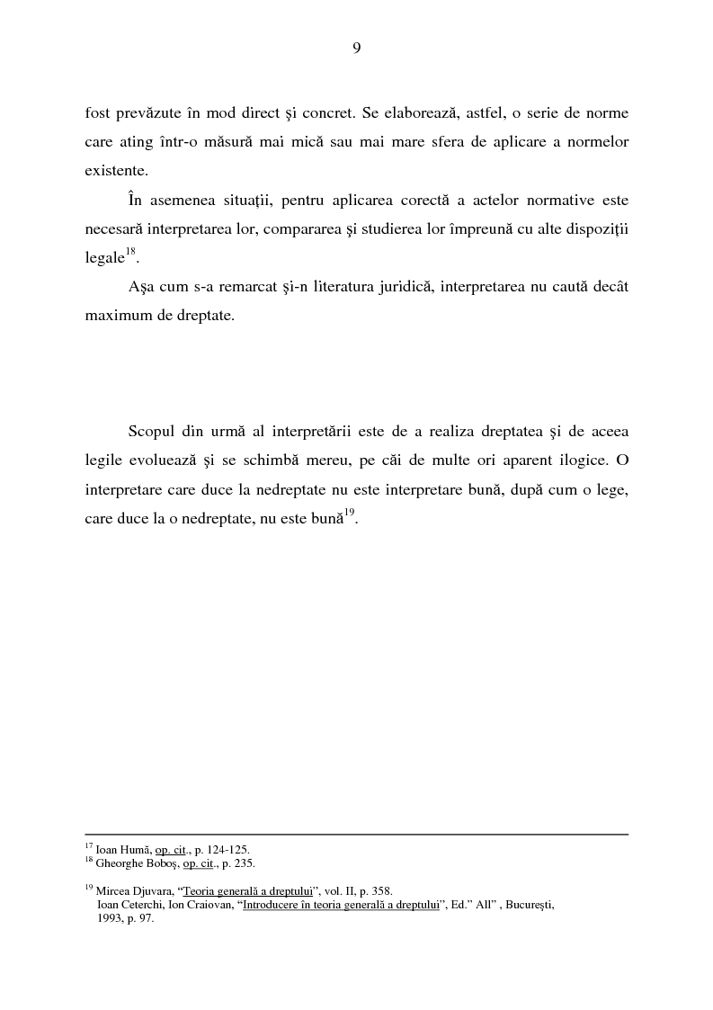 Anteprima della tesi: Interpretarea normelor juridice, Pagina 7