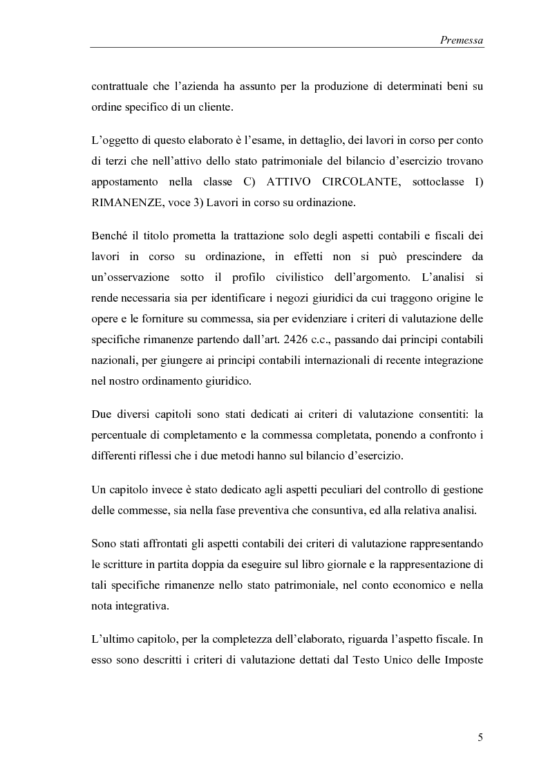 Anteprima della tesi: Commesse in corso di lavorazione, aspetti contabili e fiscali, Pagina 3