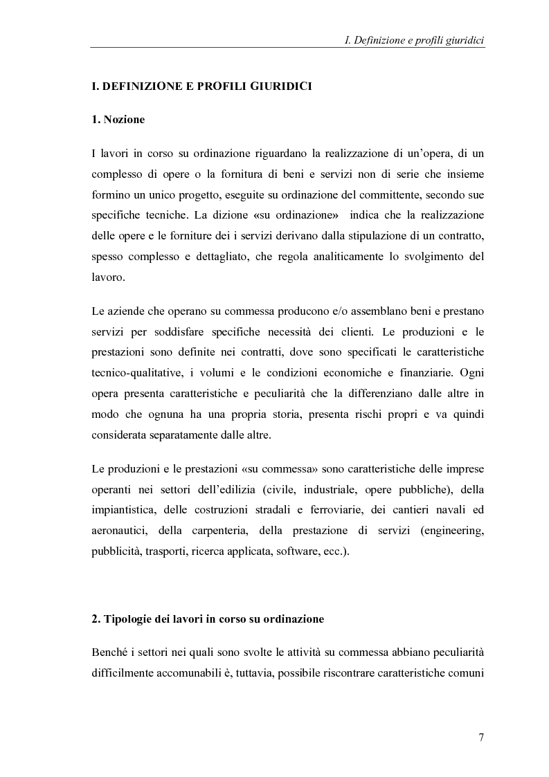 Anteprima della tesi: Commesse in corso di lavorazione, aspetti contabili e fiscali, Pagina 5