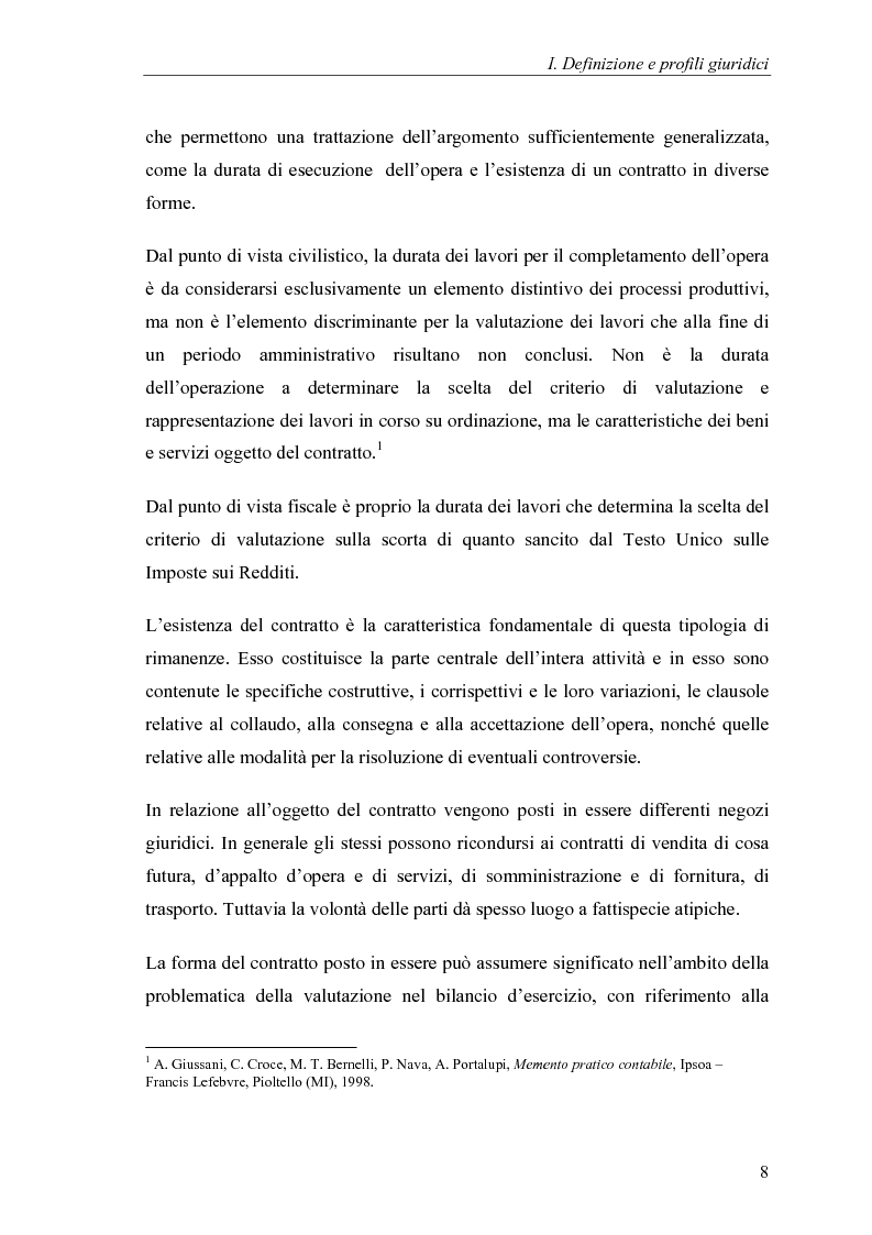Anteprima della tesi: Commesse in corso di lavorazione, aspetti contabili e fiscali, Pagina 6