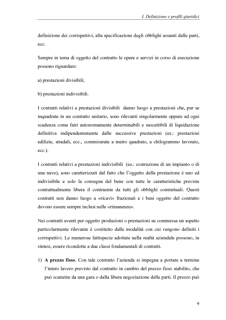 Anteprima della tesi: Commesse in corso di lavorazione, aspetti contabili e fiscali, Pagina 7