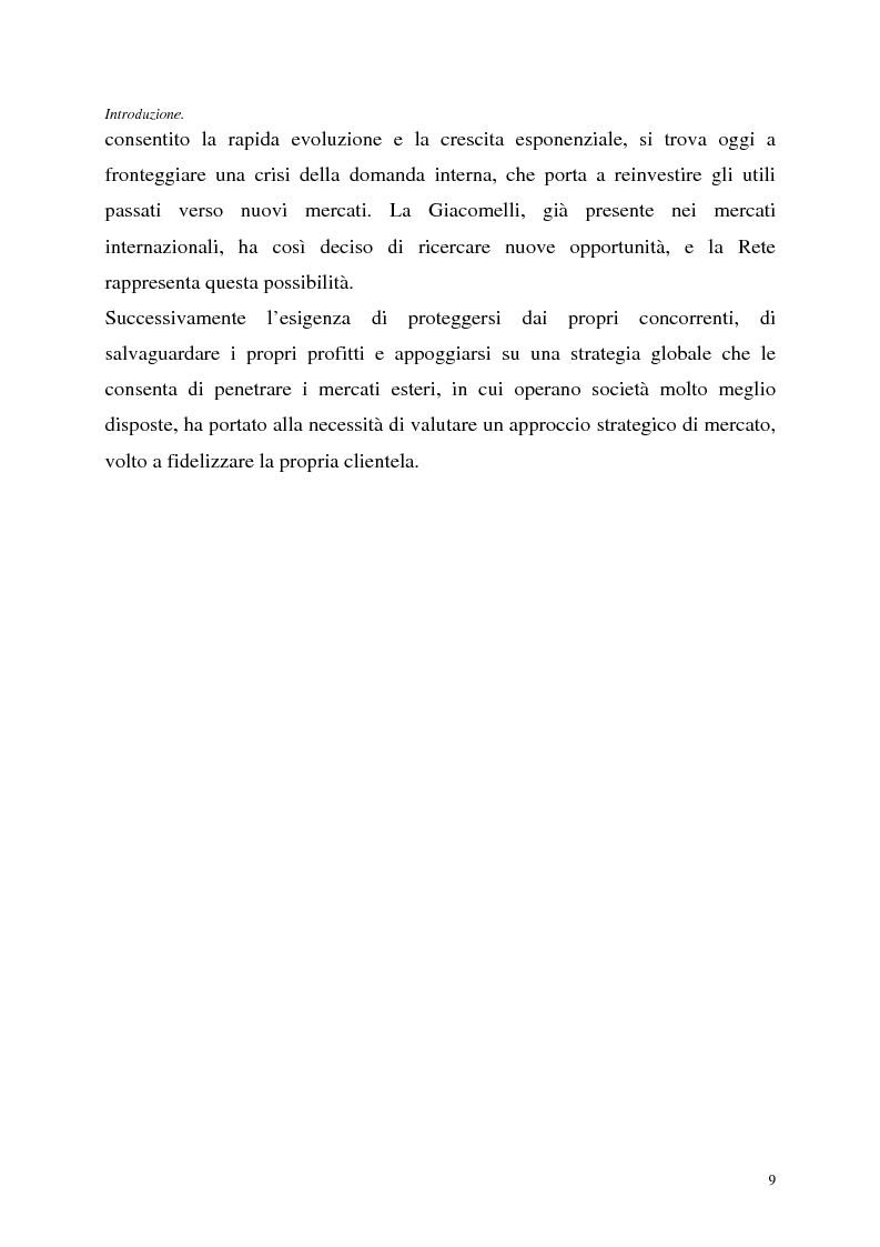Anteprima della tesi: Le tecnologie dell’informazione a supporto della fidelizzazione della clientela: un caso di applicazione, Pagina 9