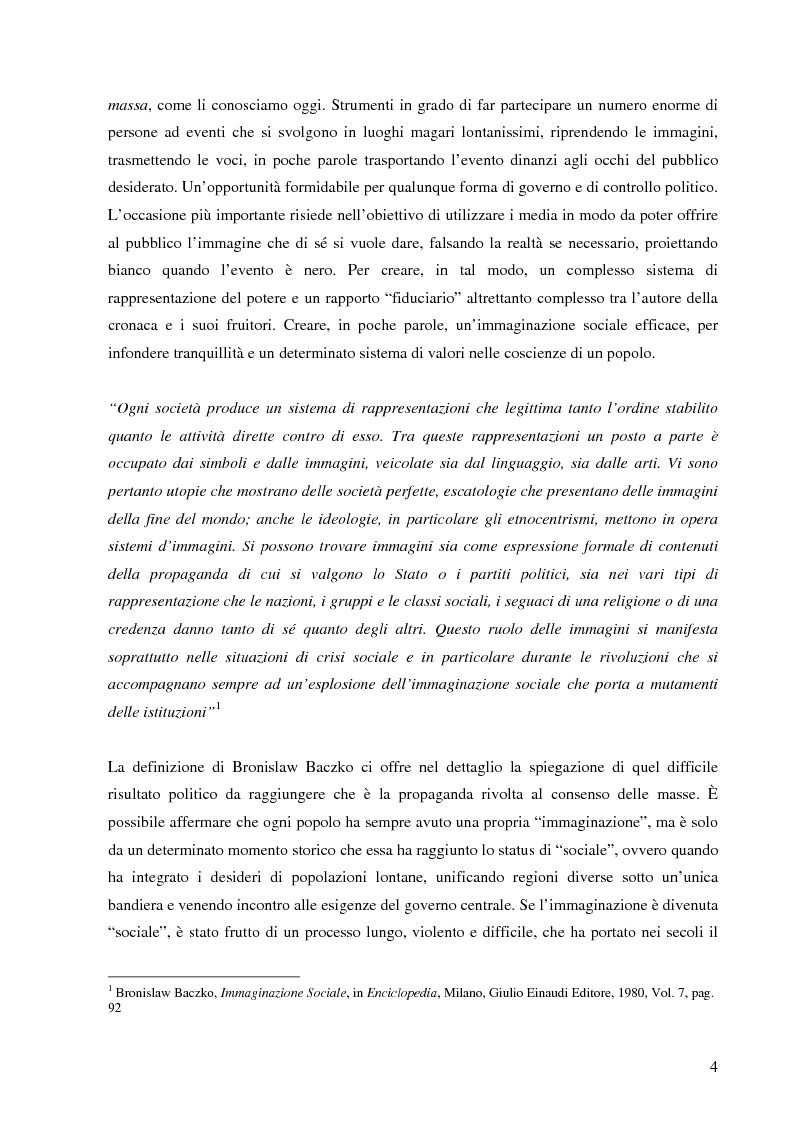 Anteprima della tesi: Cinegiornali dell'Istituto LUCE: linguaggio, propaganda e consenso nell'Italia fascista, Pagina 2